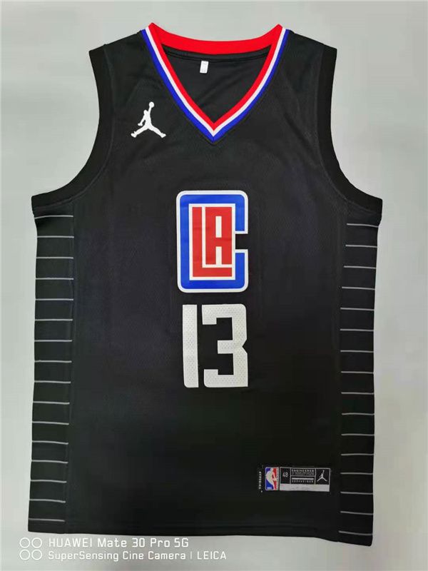 Men Los Angeles Clippers 13 George Black 2021 Game NBA Jersey